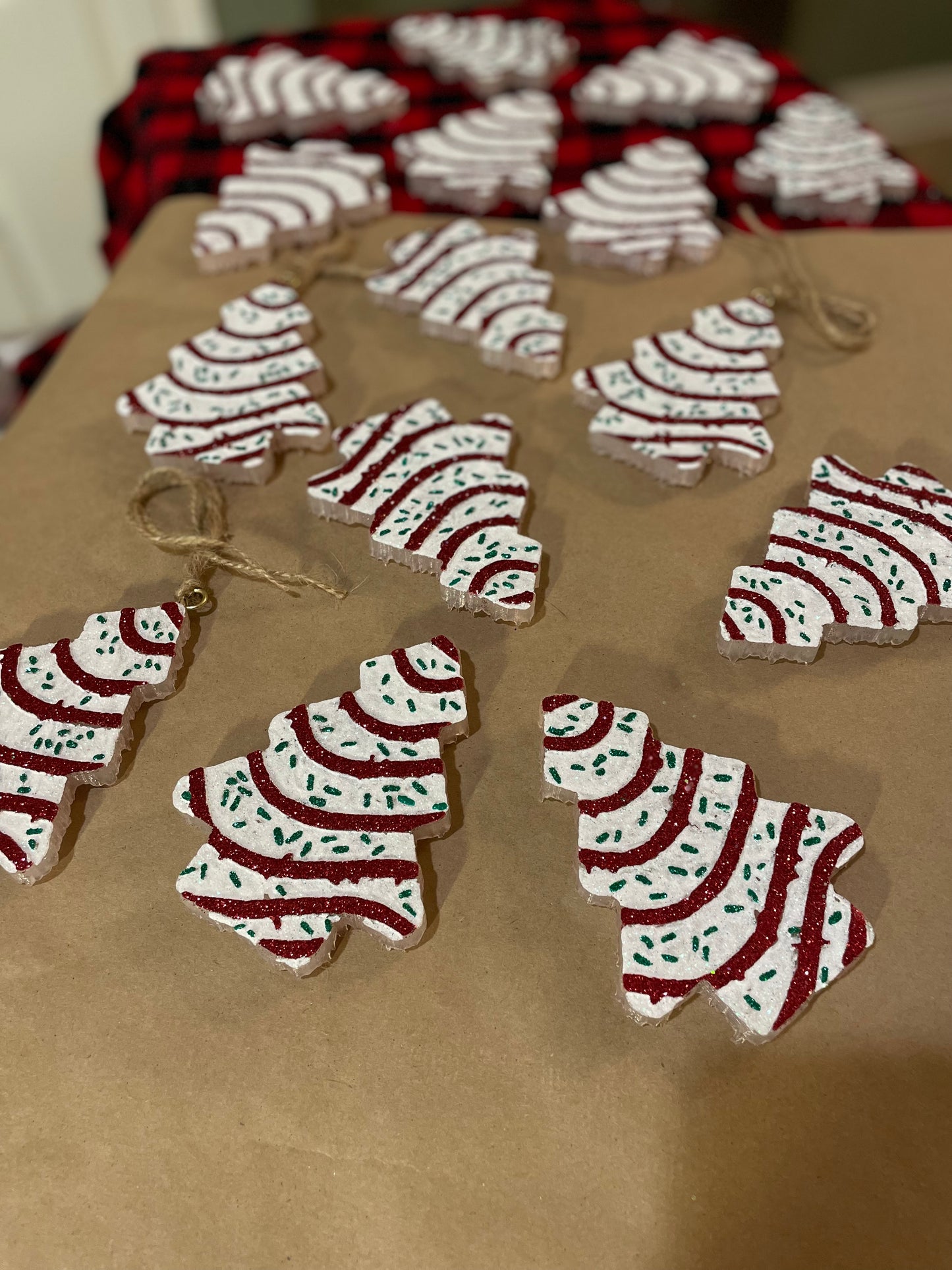 Red Christmas Cake Freshie