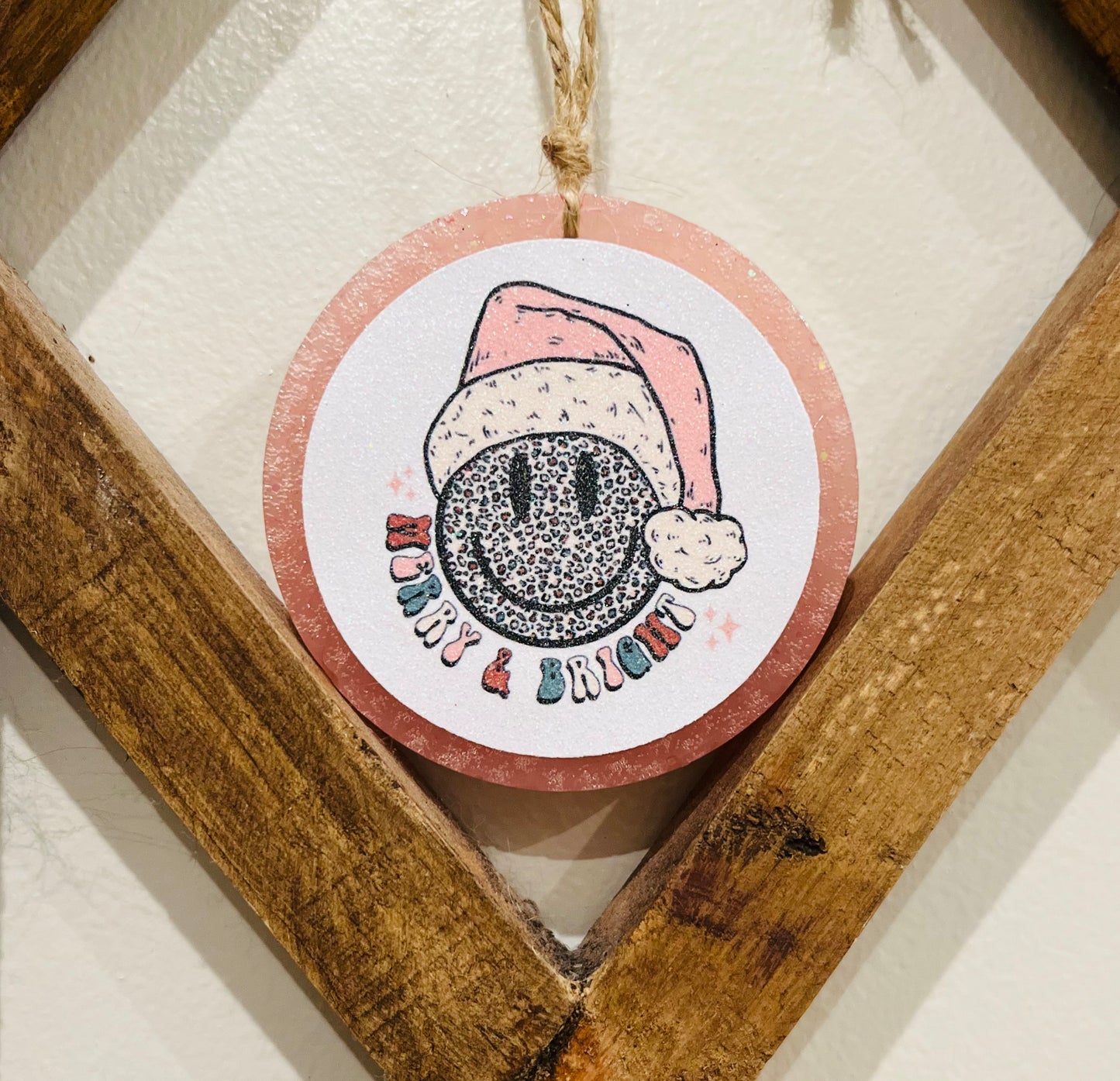 Pink Santa Smiley Freshie