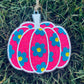 Hot Pink Floral Pumpkin Freshie