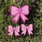 Coquette Pink Bow & Vent Clip Combo