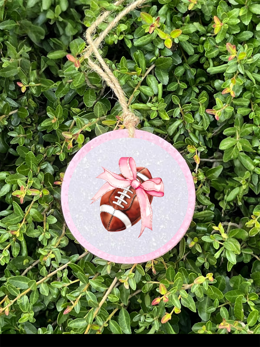 Preppy Pink Coquette Football