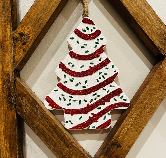 Red Christmas Cake Freshie