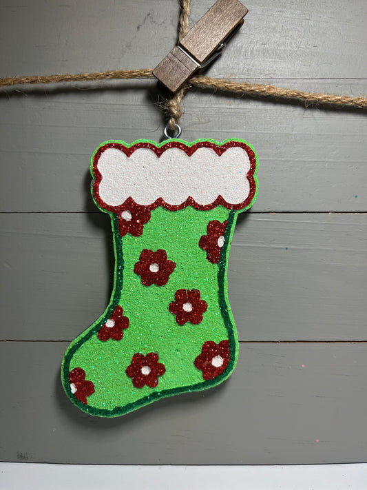 Floral Christmas Stocking Freshie