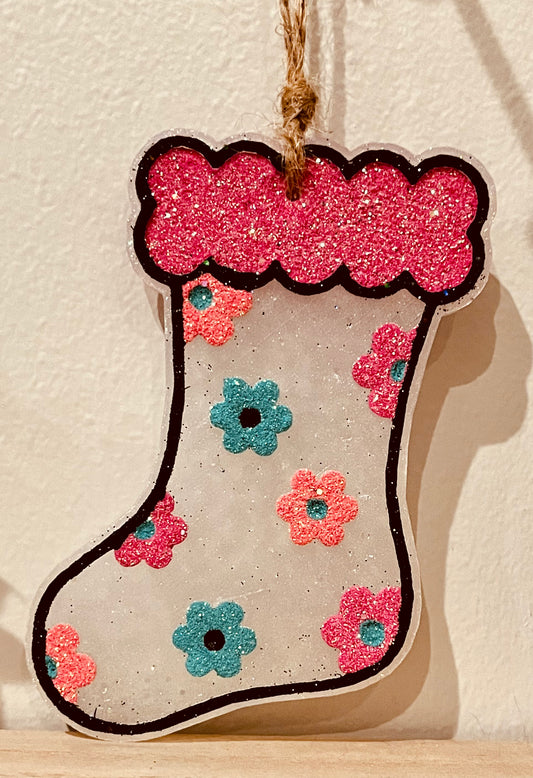 Floral Christmas Stocking