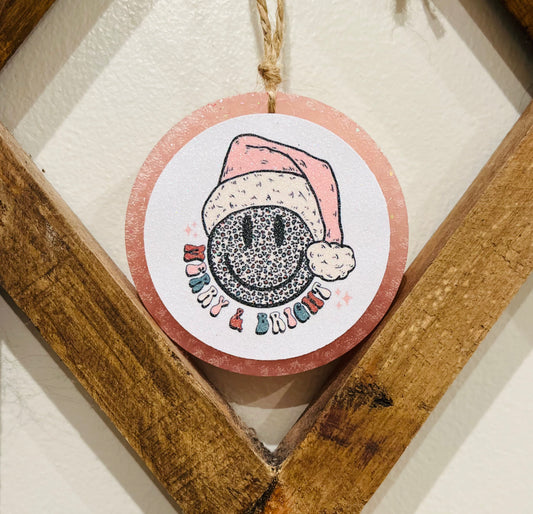Pink Santa Smiley Freshie