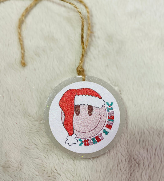 Red Santa Smiley Freshie