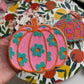 Floral Pumpkin_Teal/Orange