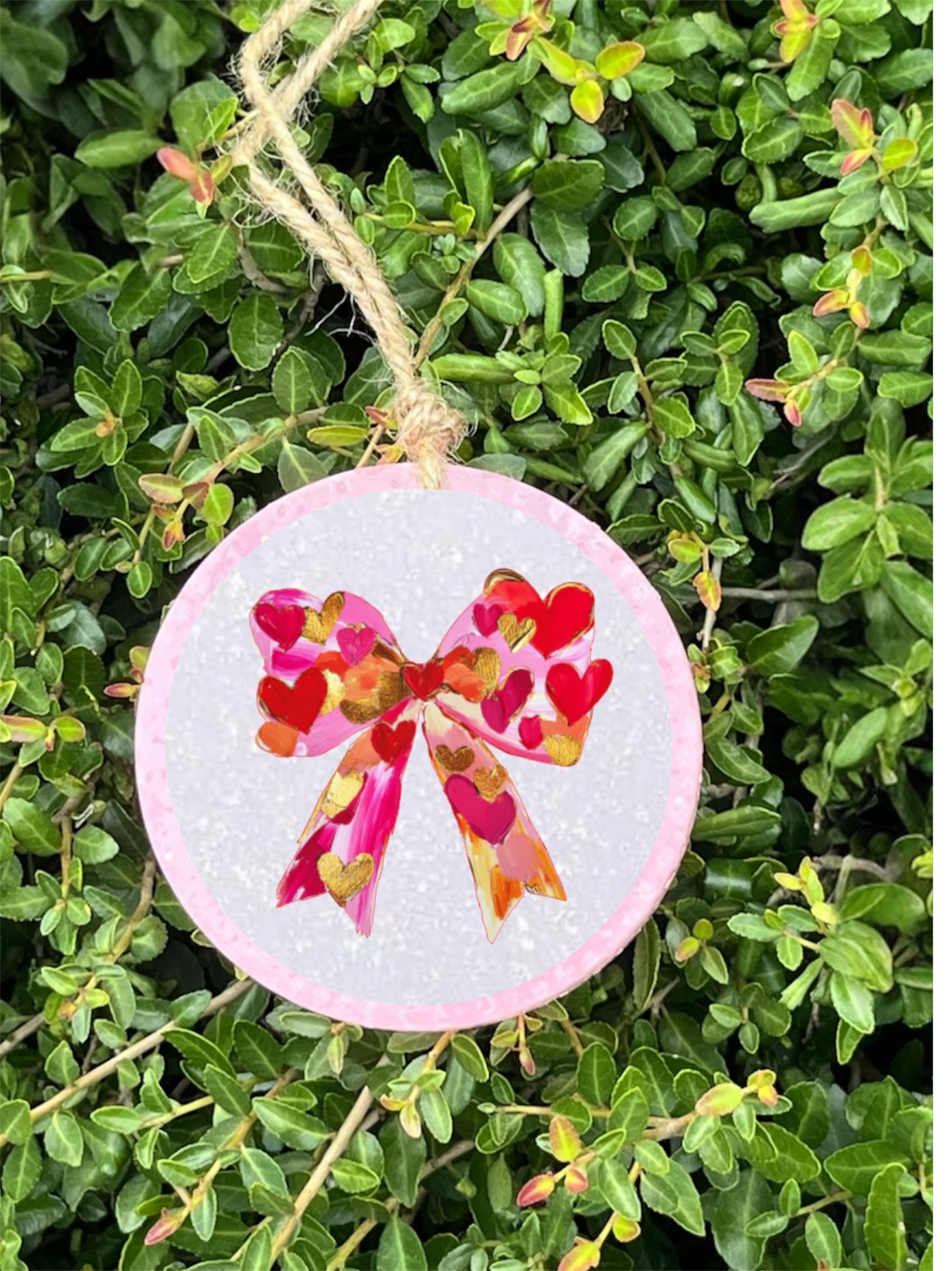 Watercolor Coquette Heart Patterned Freshie