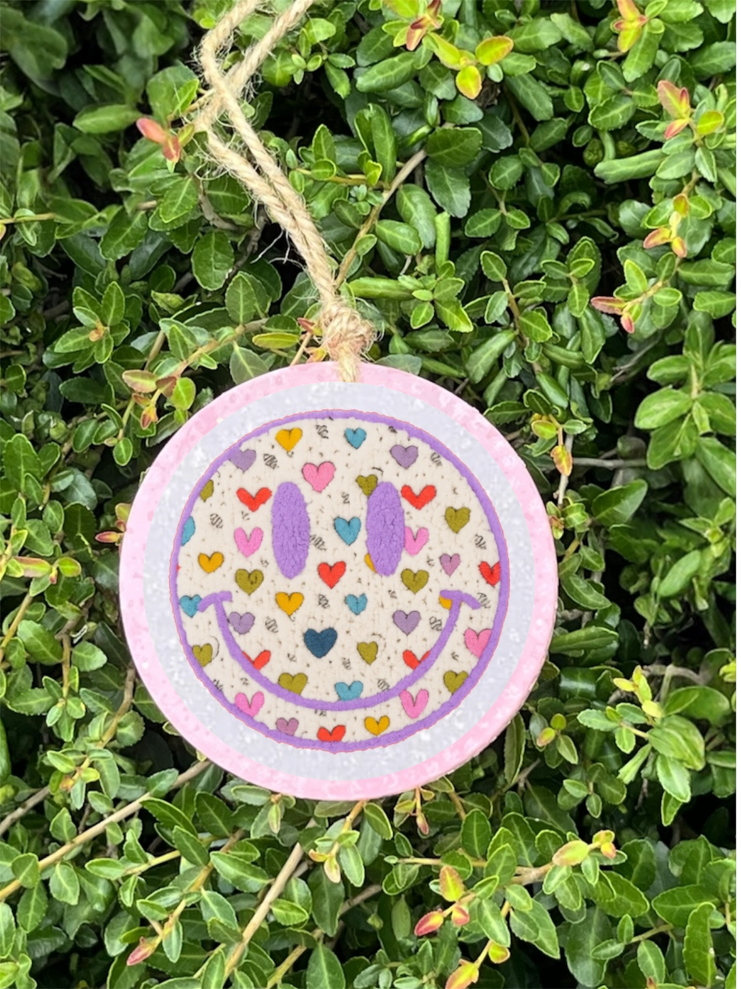 Faux Yarn Smiley Freshie